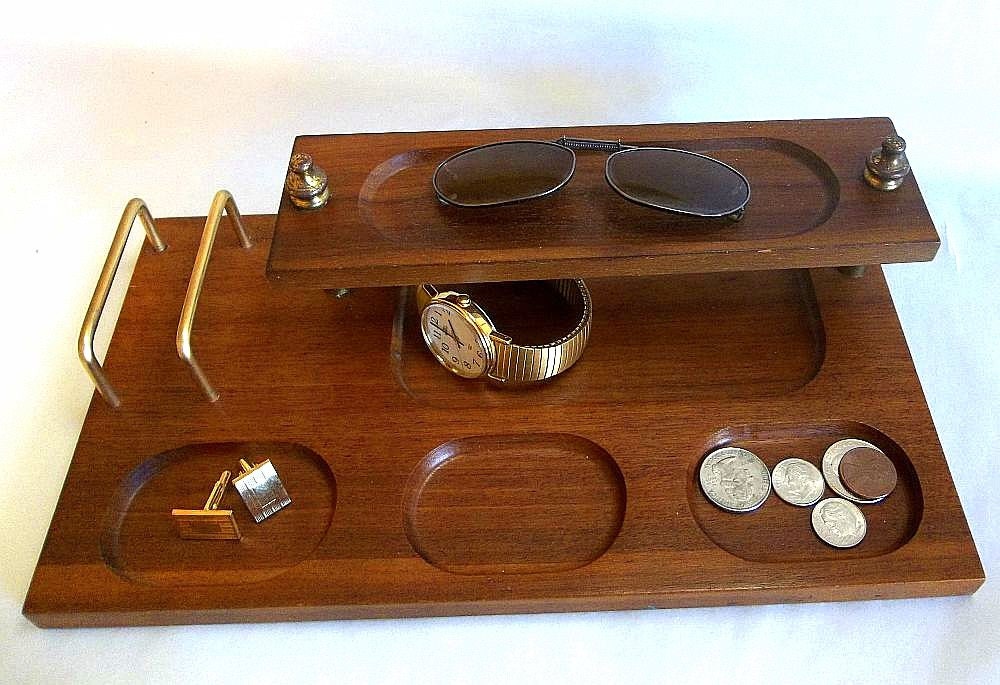 Vintage Men's solid wood dresser valet by HydrangeaHillVintage