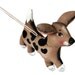 dog, beagle a painted folk art doll - soft sculpture