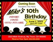 Movie Party Invitation DIY Printable Birthday Party Print at Home Invites Summer Birthday Invites