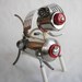 Perky The Robot Dog - Assemblage Sculpture by Recyclo Joe