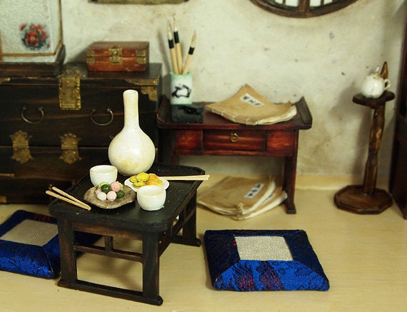 The orient traditional room (No.1)- asian old things, antiques -Dollhouse Miniatures 1:12
