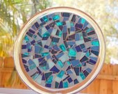 Teal Mosaic Trivet, Candle Holder