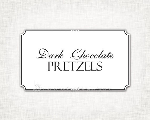 Buffet Labels - PRINTABLE DIY Digital File Labels - Buffet, Dessert Table - Classic Wedding Collection Il_570xn