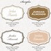 Brown Buffet Labels - PRINTABLE - 8 Elegant (Candy, Dessert, Popcorn, Snack, Ice Cream, Cookie...) Buffet Labels