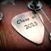 Graduation Gift - Hand Stamped Copper Guitar Pick - Class of 2013