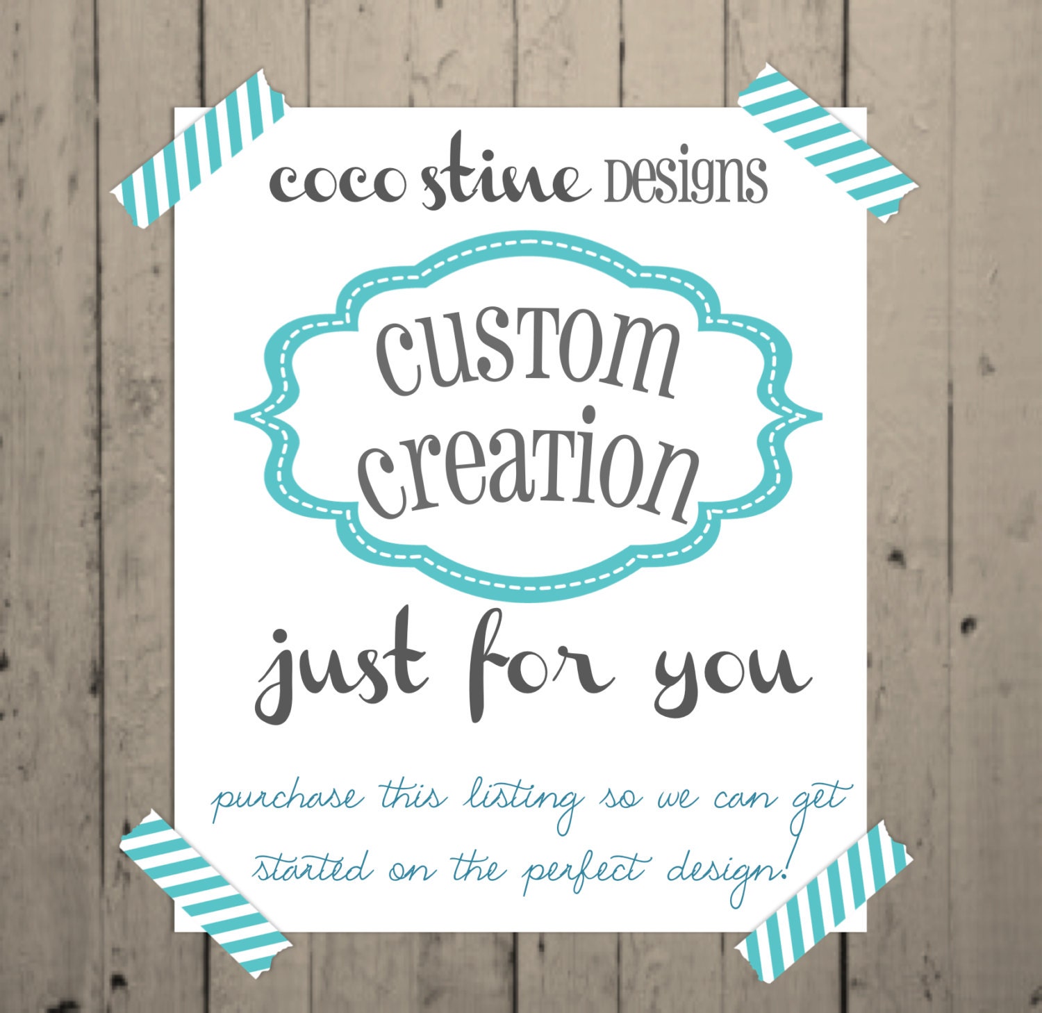 Because we love you and want you to have exactly what you want. Custom creation just for YOU :)