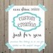 Because we love you and want you to have exactly what you want. Custom creation just for YOU :)