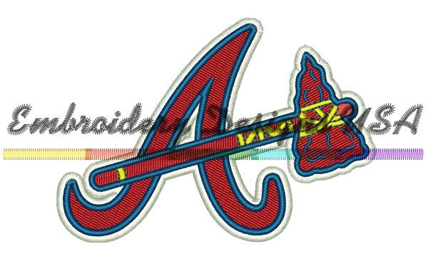 Atlanta Braves Baseball Machine Embroidery Design - Instant Download