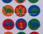 Fondant Cupcake Toppers - Dinosaurs