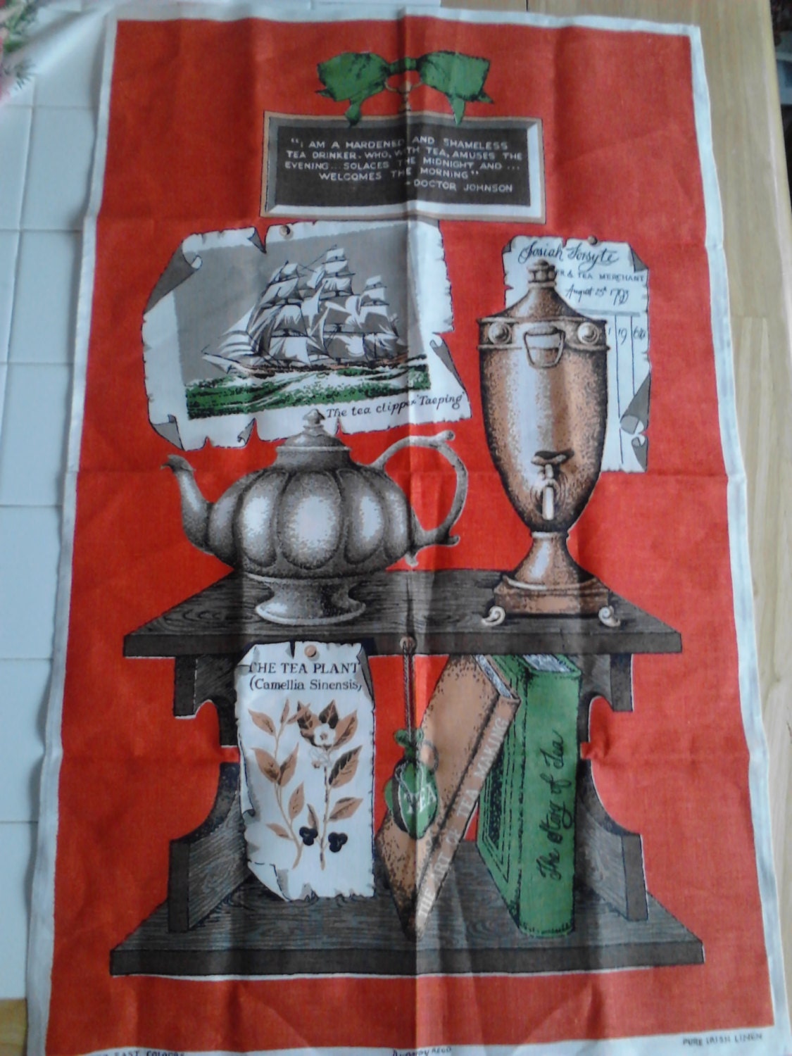 Vintage British    Linen Tea Towel
