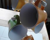Vintage Modern  Porcelain Mugs