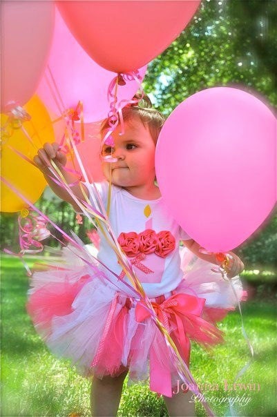 HOT PINK POLKADOT - 3D Cupcake 1st Birthday Set Includes Tutu, 3D Cupcake Onesie and Free (1) Flower Headband- 1st 2nd 3rd 4th 5th bday