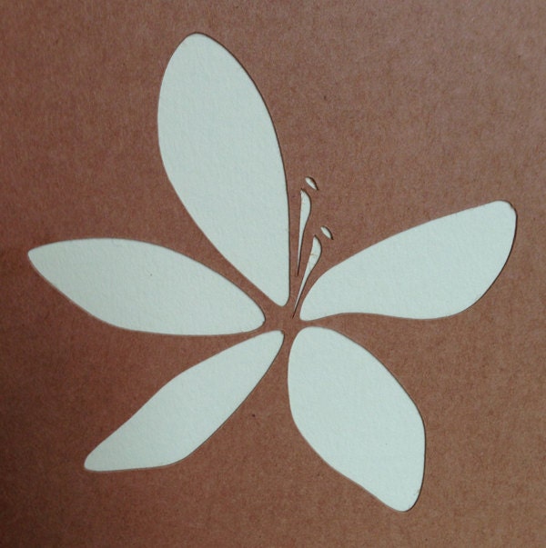 Kraft Birthday Card - Die Cut Birthday Greeting Card - Handmade Card - Luxe Birthday Card - Lily Greeting Card Il_570xn