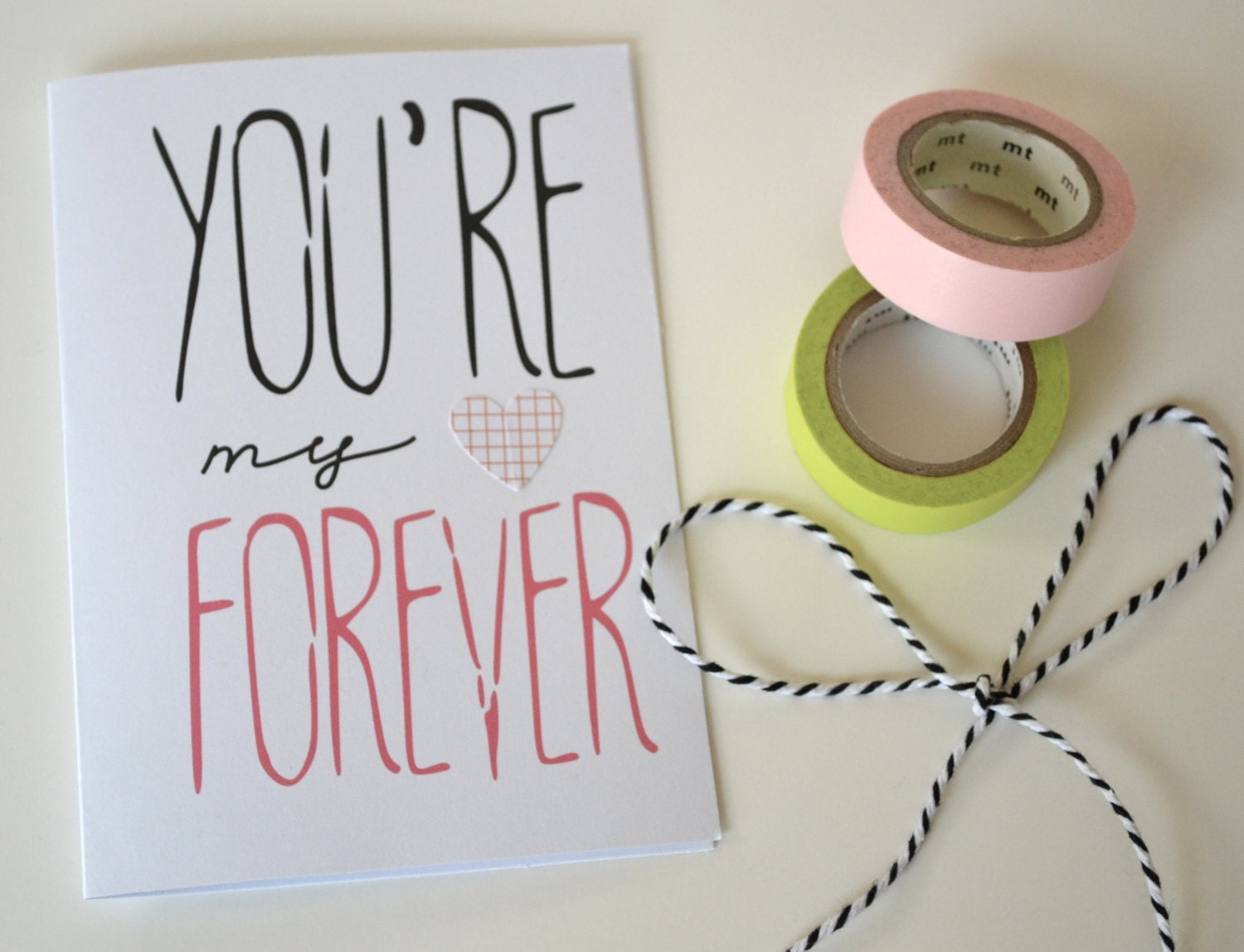 Sale -  You're My Forever - Wedding Card - Stationery - Love Card - Anniversary Card - Birthday Card - Greeting Card