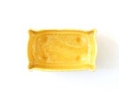 Pretty Vintage Sunny Yellow Rectangle Planter by UPCO