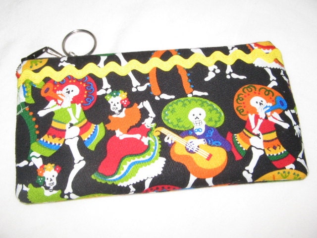 Dancing Calaveras Cosmetic / Zipper Pouch