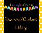 Special Reserved Listing for Allison Rogers