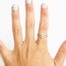 Stackable Silver Chevron Rings Set of Two, Geometric Ring, Minimalist Ring