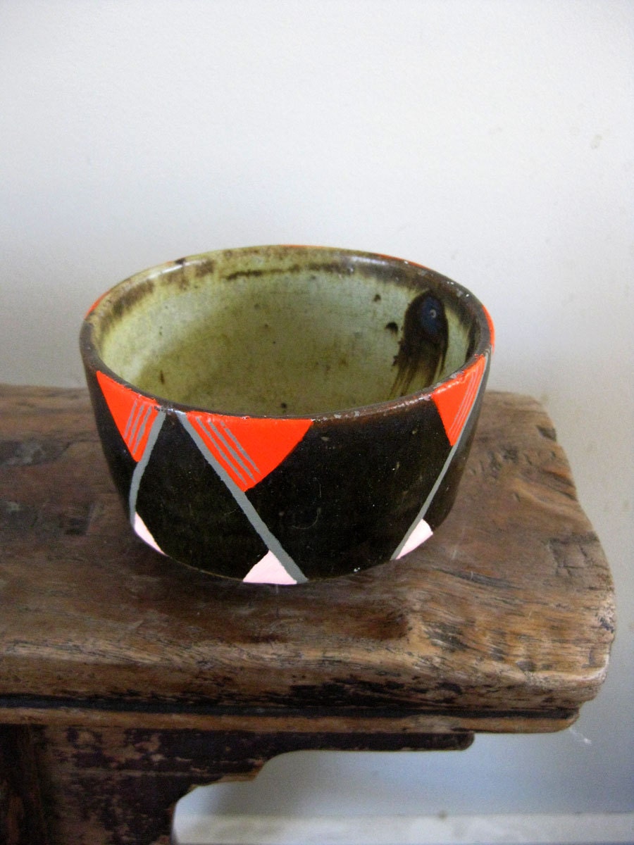 Hand Painted  Up-Cycled Pot or Planter
