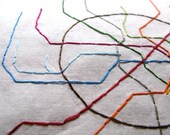Embroidered Moscow Metro Map
