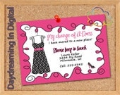 Digital File - 5x7 New A Dress Change of Address- Custom Personalized