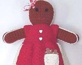 Gingerbread CROCHET PATTERN Bag Holder Kitchen Home Decor