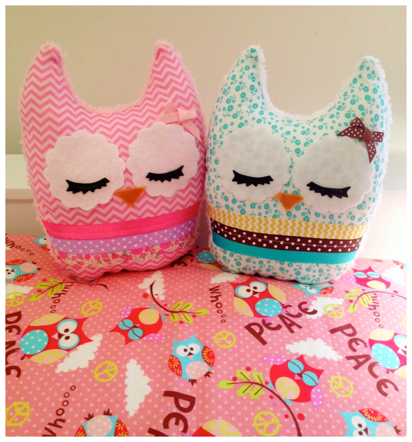Lap Blanket- Pink Peace Owls