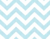 Blue Mist & White Chevron Table Runner