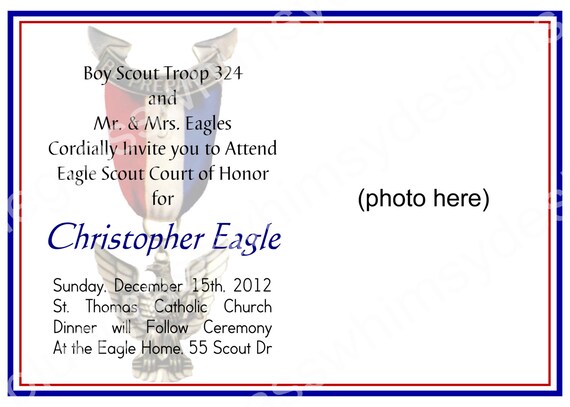 EAGLE SCOUT Court of Honor Invitation by BluegrassWhimsy on Etsy