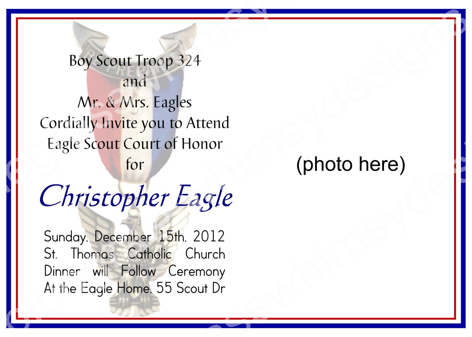 EAGLE SCOUT Court Of Honor Invitation By BluegrassWhimsy On Etsy