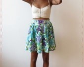 Upcycled Floral Mini Skirt