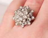 Vintage Tammey Jewels Rhinestone Adjustable Ring