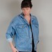 SPRING SALE 80s Palmetto's Light Wash Jean Jacket// 80s Dolman Sleeve Jean Jacket// Vintage Light Wash Denim Jacket