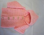Baby Girl Cardigan Hoodie Crochet Sweater Jacket