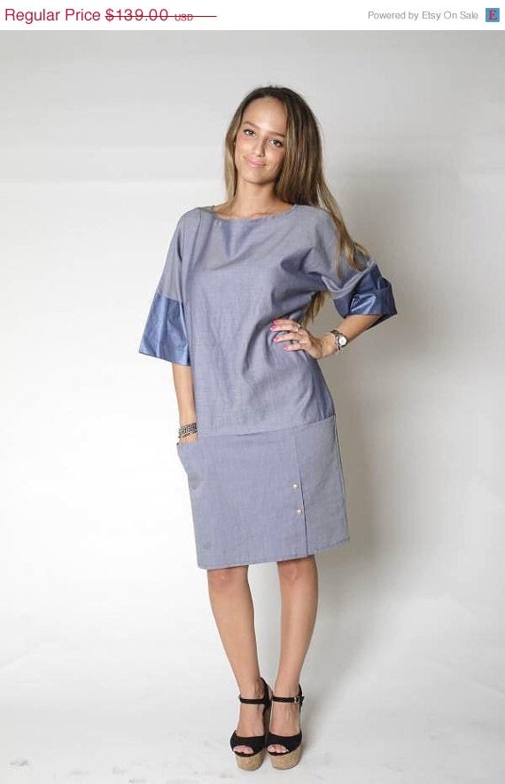New Collection / Christmas Sale / women dress / autumn / women clothing / blue casual dress / elegant cocktail dress / classic office dress