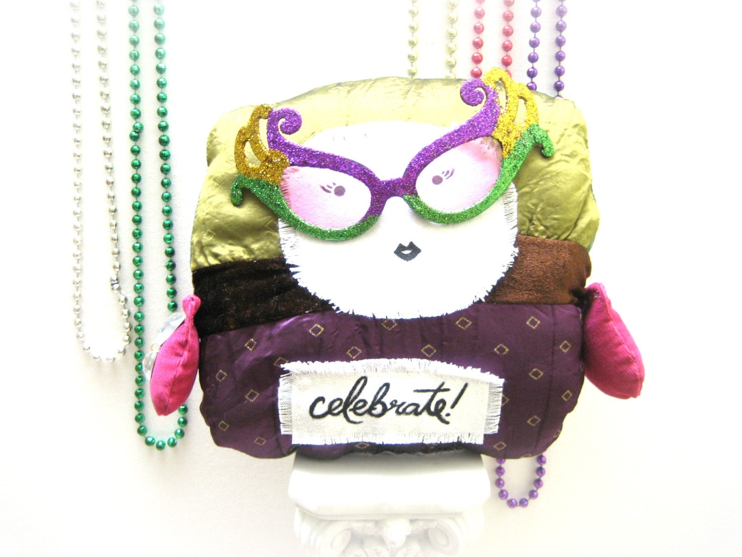 Mardi Gras Soft Art Doll Plush Decorative Pillow