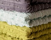 Newborn Ruffle Stretch Wrap, Newborn Photo Prop, Baby Ruffle Wrap/Mini Blanket, Baby Girl Ruffle Wrap - Green, Gray, Teal