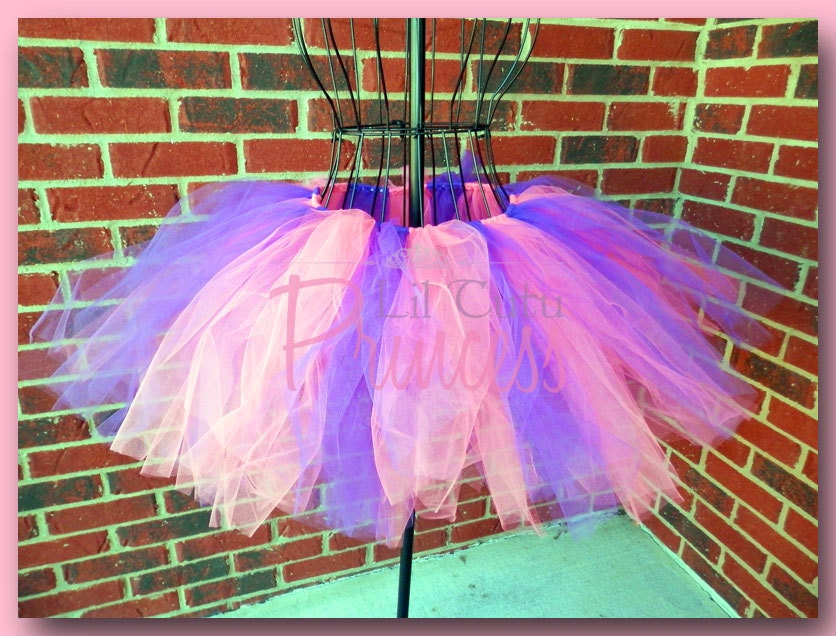 Ashley - Neon Shocking Pink and Purple Tutu - Rave - Dance - Club - Party - Available in Infant, Toddler, Girls, Teenager and Adult Sizes