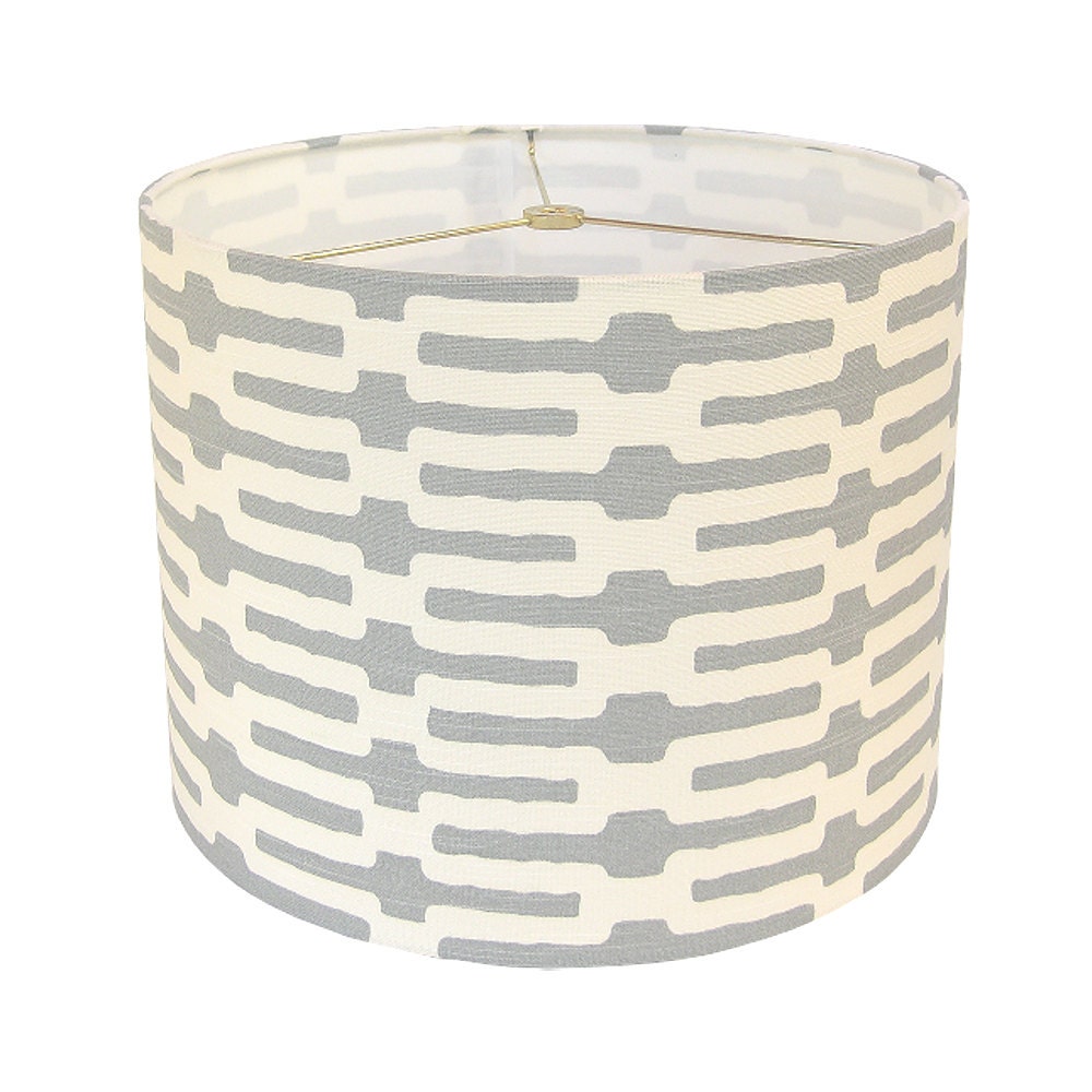 Drum Lamp Shade Lampshade Pendant Links by Annie Selke Slate Made to Order