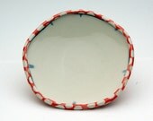 Porcelain Pasta Dish with White Dots