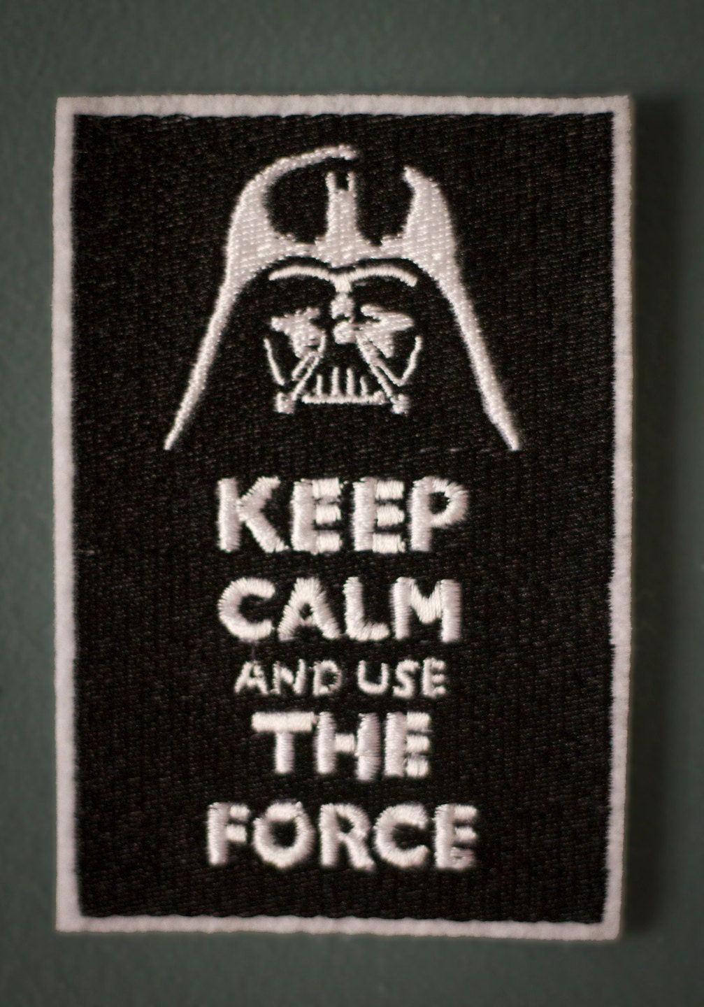 Keep Calm and Use the Force -- Star Wars Darth Vader Embroidered Iron-on Patch