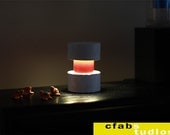 LED Coffee Table Night Lamp HIGH OUTPUT Radical Red O-Lite Concrete Circular Cylindrical Round Bar Club Bedroom Bathroom Den