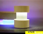 Hybrid O-Lite Plastic Concrete Round Circular Led Night Table Lamp NON Battery Powered.