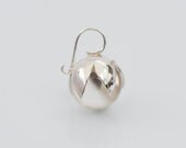 Silver Flower Pendant with Crystal Quartz Sphere