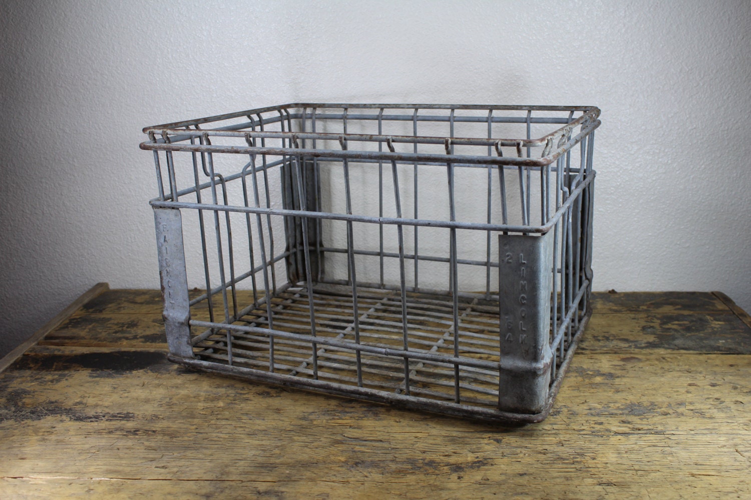 Heavy Duty 1960s Metal Crate from Fairmont Dairy in Lincoln Nebraska