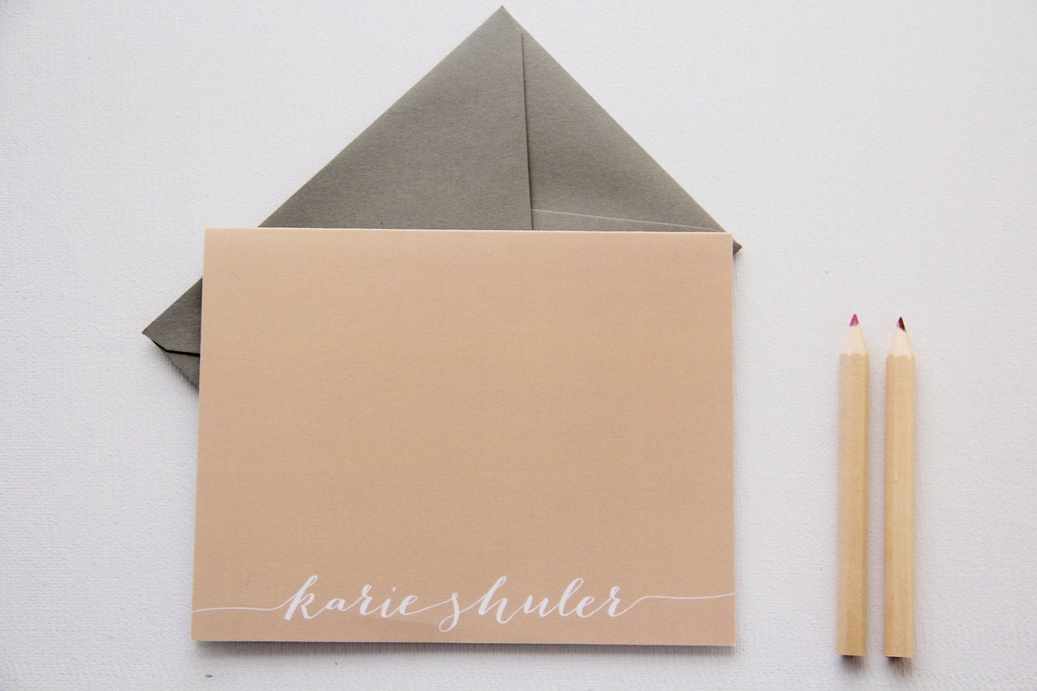 Personal Custom Stationery Flat Note Card Set