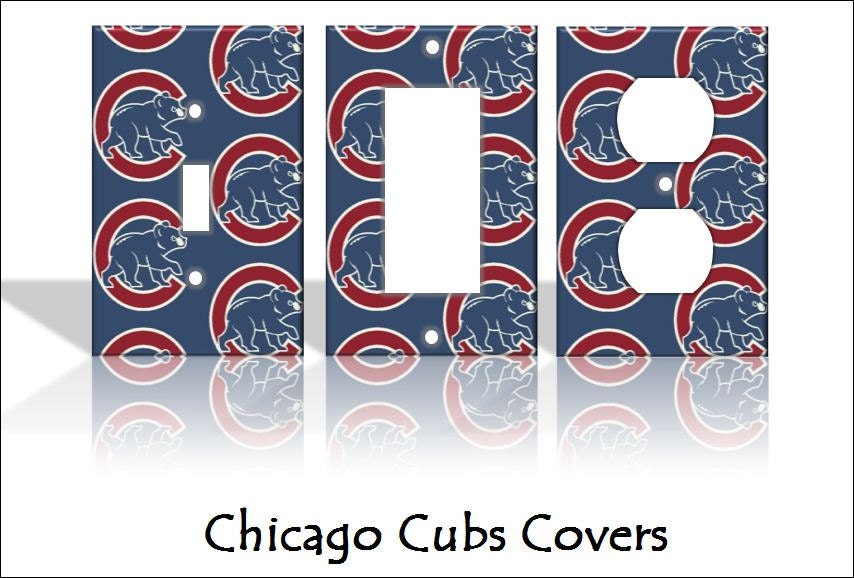 Chicago Cubs MLB Baseball Light Switch Covers Wallplates Switchplates Home Decor Outlet 14 STYLES AVAILABLE