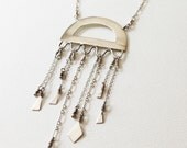Jellyfish- Hand Cut Sterling Silver Necklace