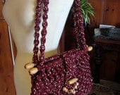 1960s Purse/ Vintage 60s Macrame Purse