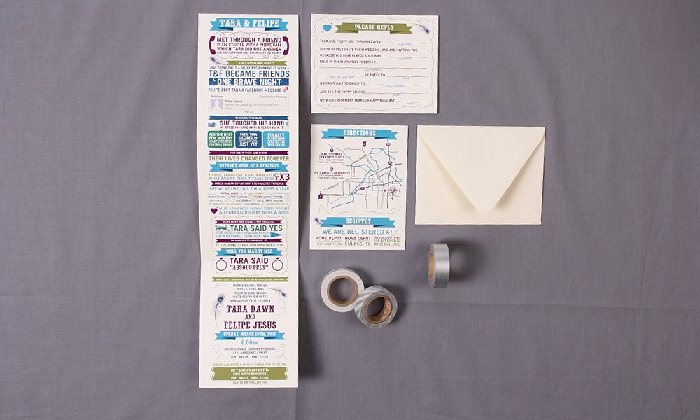 Love Story Wedding Invitation Set